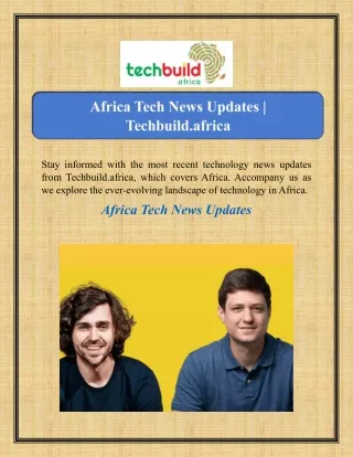 Africa Tech News Updates