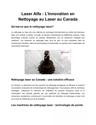 Advanced Laser Cleaning Systems for Industry