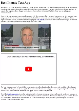 Best Inmate Text App