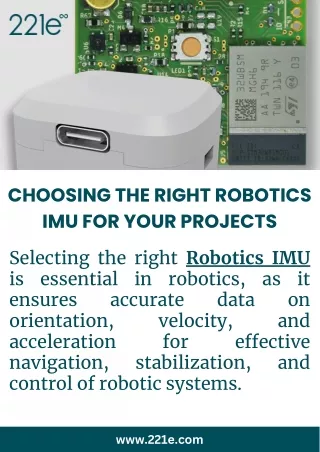 Choosing the Right Robotics IMU for Your Projects