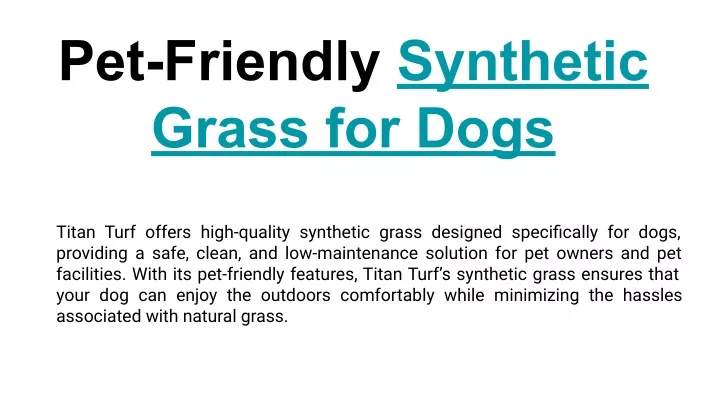 pet friendly synthetic grass for dogs