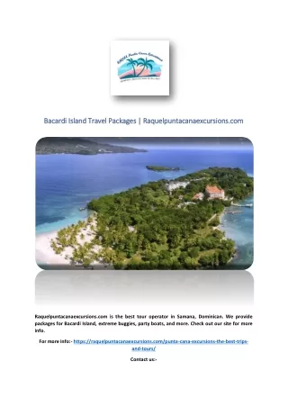 Bacardi Island Travel Packages | Raquelpuntacanaexcursions.com