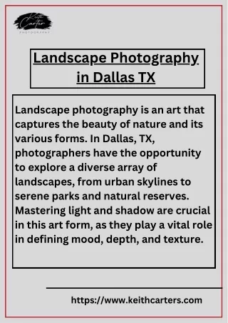 The Art of Landscape Photography in Dallas TX by Keith Carter