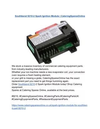 Southbend 9210-2 Spark Ignition Module _ CateringSparesOnline