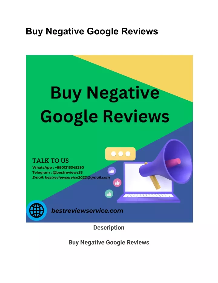 buy negative google reviews