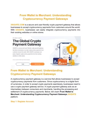 From Wallet to Merchant_ Understanding Cryptocurrency Payment Gateways