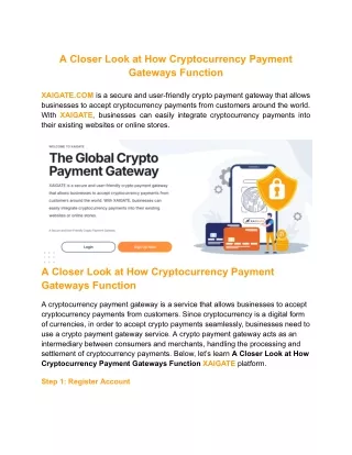 a closer look at how cryptocurrency payment