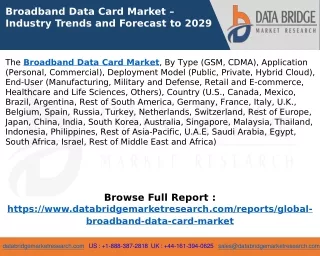 Broadband Data Card Market