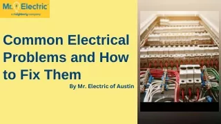 Common Electrical Problems and How to Fix Them