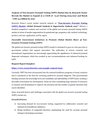 analysis of non invasive prenatal testing nipt