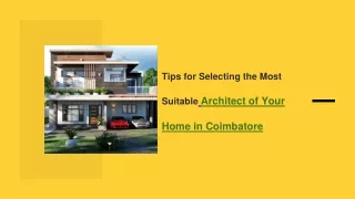 tips for selecting the most suitable architect