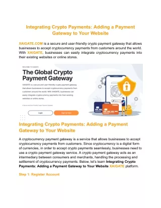 integrating crypto payments adding a payment