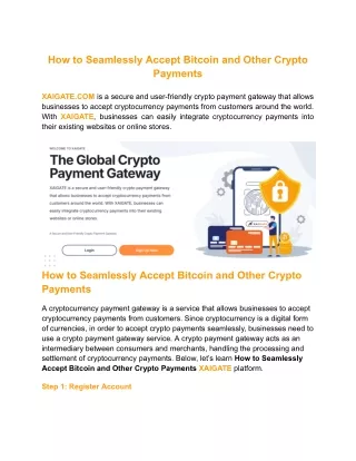 how to seamlessly accept bitcoin and other crypto