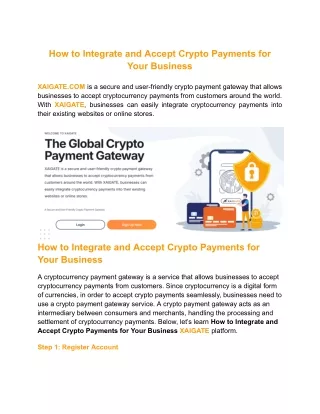 How to Integrate and Accept Crypto Payments for Your Business