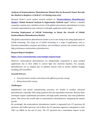analysis of semiconductor photodetector market
