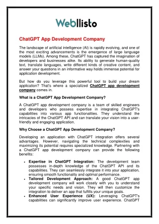 chatgpt app development company