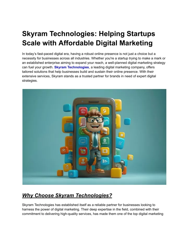 skyram technologies helping startups scale with