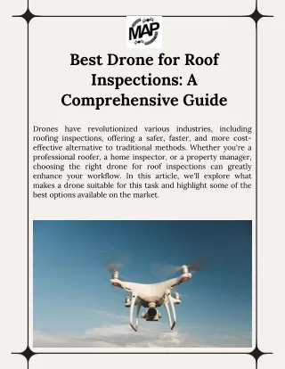 Efficient and Accurate Roof Inspections with the Best Drone Technology