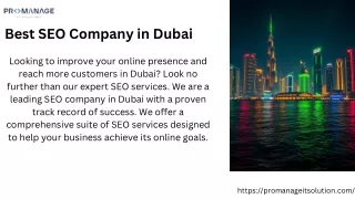 best seo company in dubai