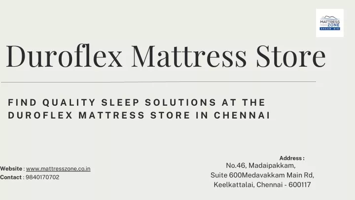 duroflex mattress store