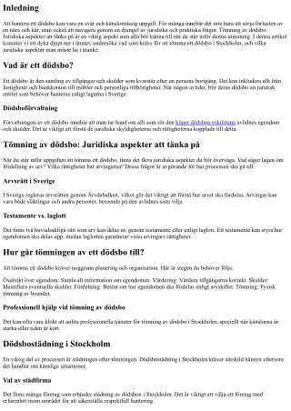 Tömning av dödsbo: Juridiska aspekter att tänka på