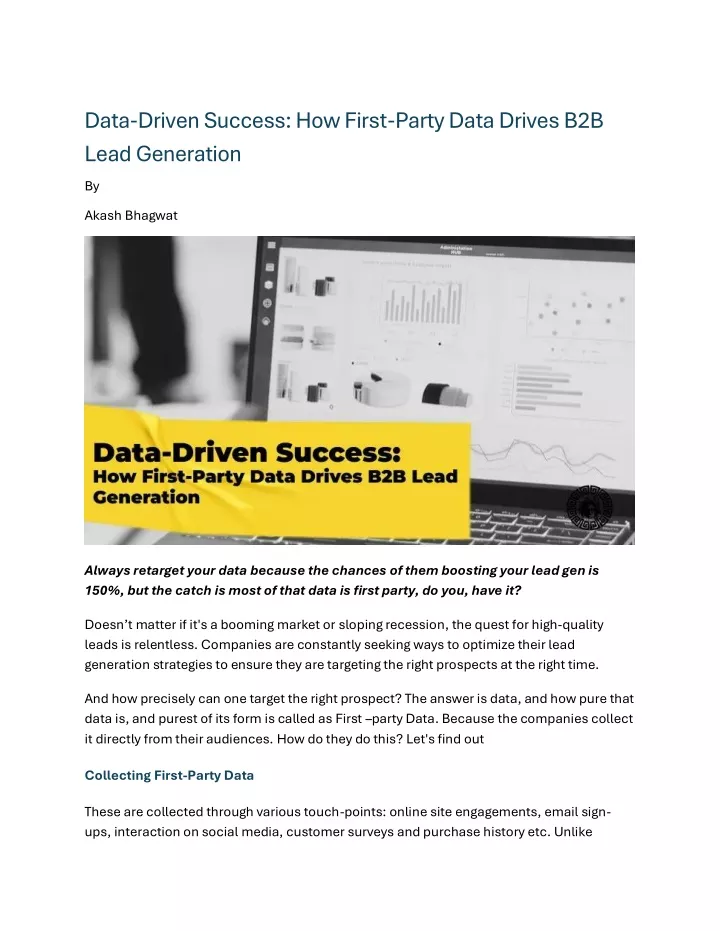 data driven success how first party data drives