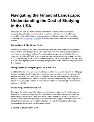 navigating the financial landscape understanding