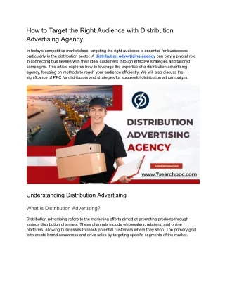 How to Target the Right Audience with Distribution Advertising Agency