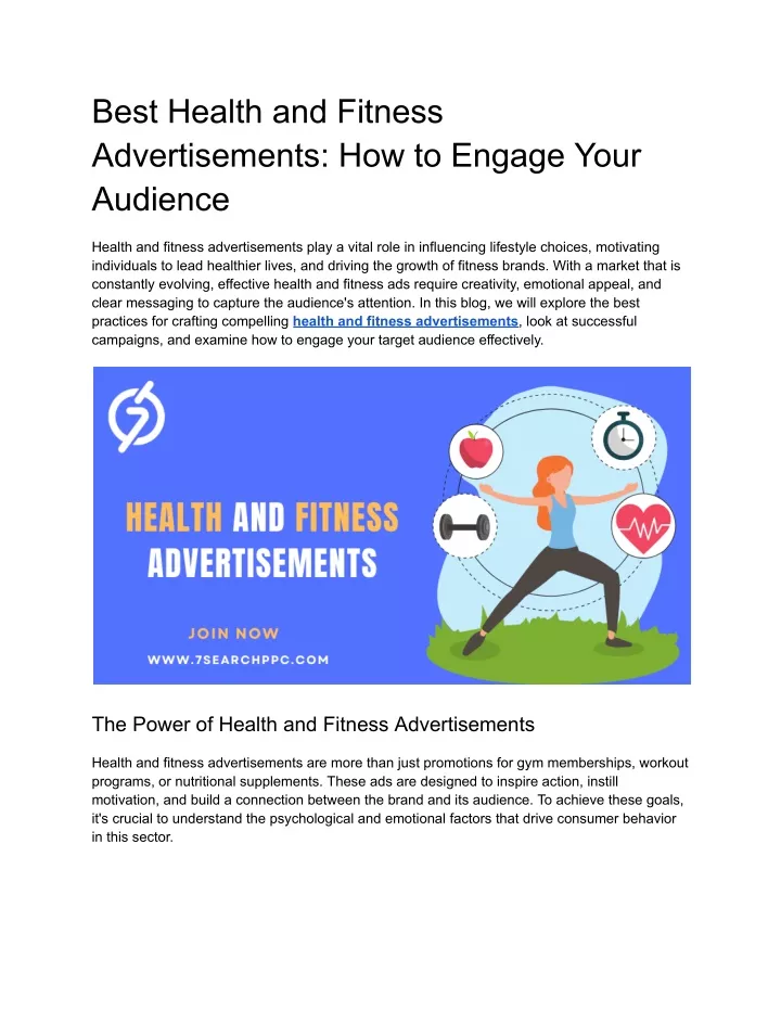 best health and fitness advertisements