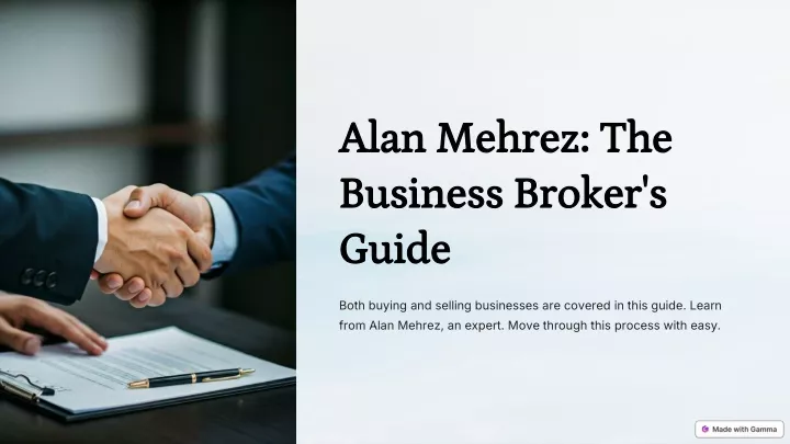 alan mehrez the business broker s guide