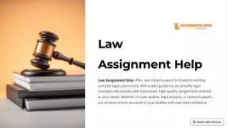 Law Assignment Help by Law Assignment writer