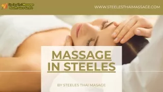 Massage in Steeles: Treatment Under Expert Provision