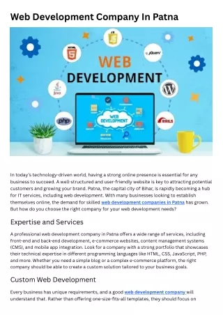 web development company in patna