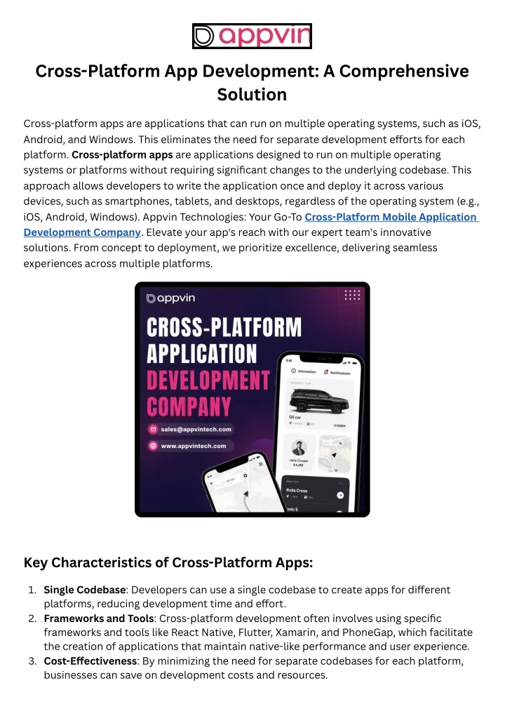 cross platform app development a comprehensive