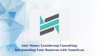 Anti-Money Laundering Consulting Safeguarding Your Business with NameScan