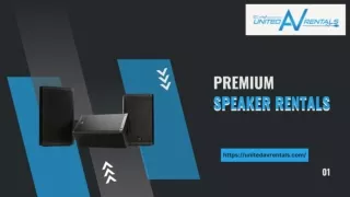 Reliable Speaker and Audio Equipment Rentals for Any Event