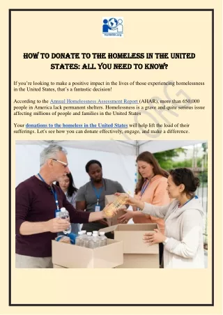 How to Donate to the Homeless in the United States: All You Need to Know?