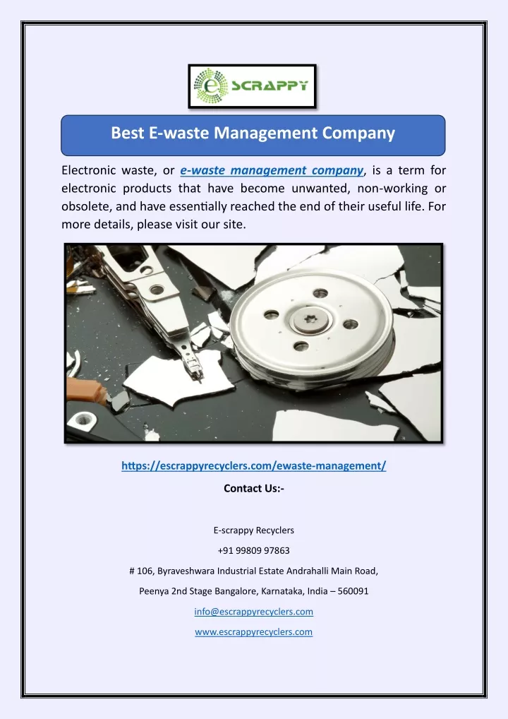 best e waste management company