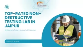 Top-Rated Non-Destructive Testing Lab in Jaipur
