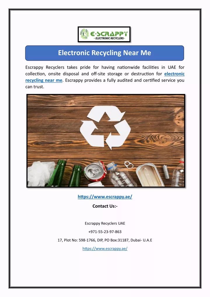 electronic recycling near me