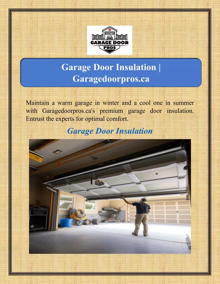 maintain a warm garage in winter and a cool