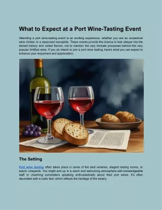What to Expect at a Port Wine-Tasting Event
