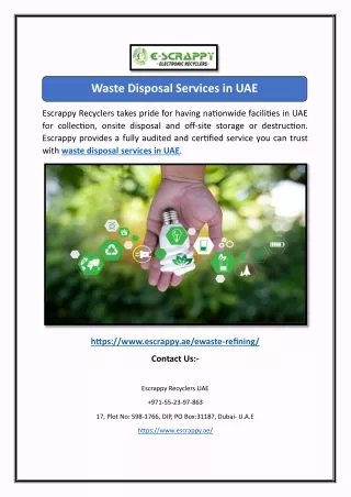 Waste Disposal Services in UAE