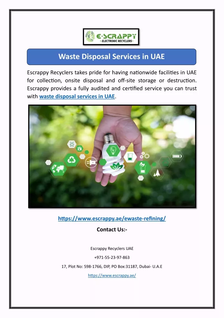 waste disposal services in uae