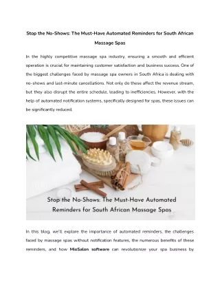 Stop the No-Shows_ The Must-Have Automated Reminders for South African Massage Spas