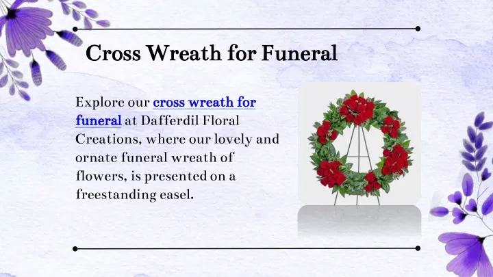 cross wreath for funeral