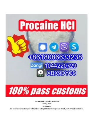 Procaine hydrochloride,buy procaine supplier for sale