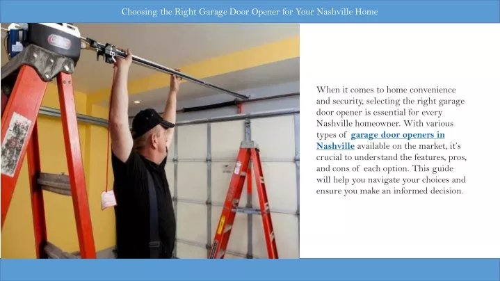 choosing the right garage door opener for your