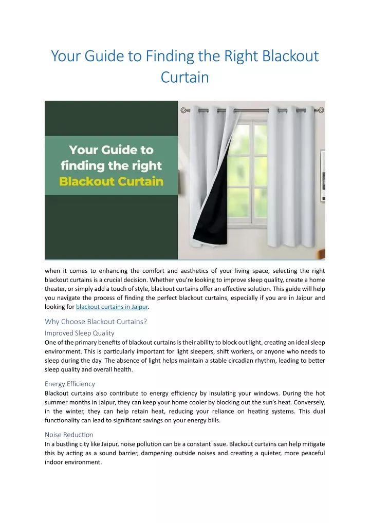 your guide to finding the right blackout curtain