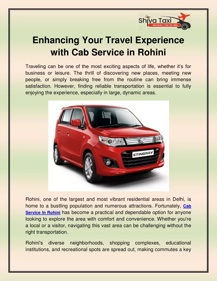 enhancing your travel experience with cab service